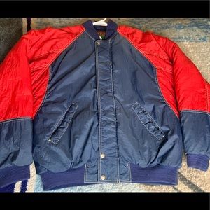 Oakton Limited blue and red puffer jacket